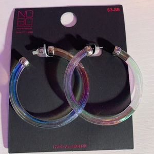 Holographic hoop earrings